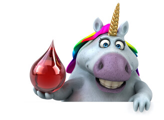 Fun unicorn - 3D Illustration