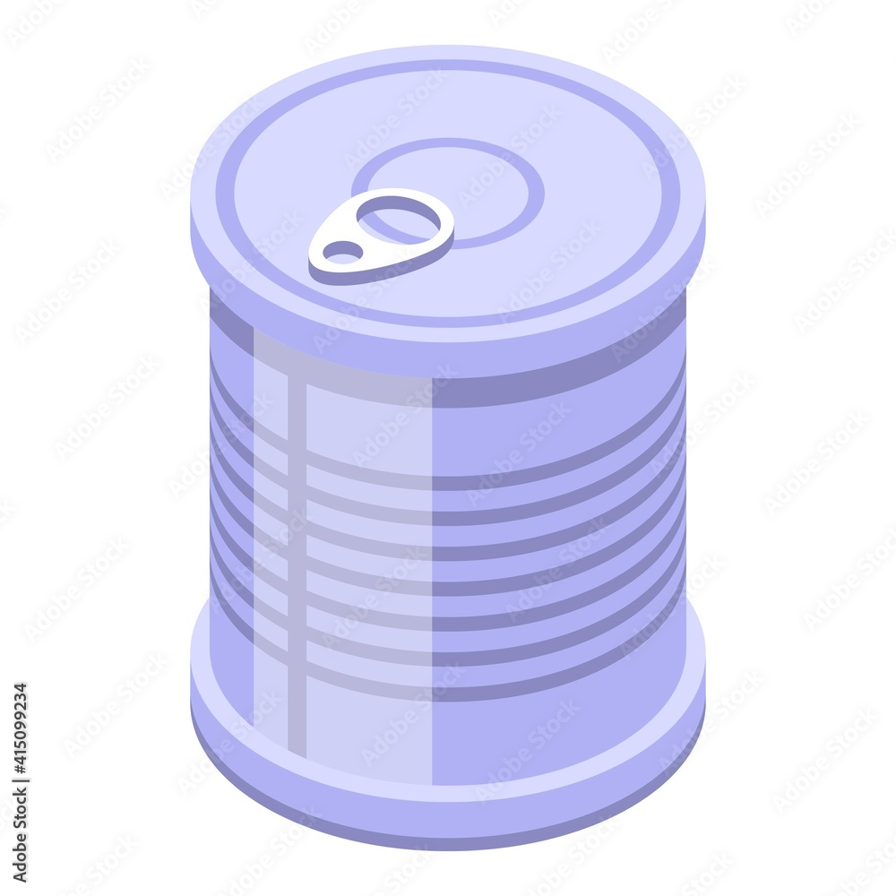 Poster tin can icon. isometric of tin can vector icon for web design isolated on white background