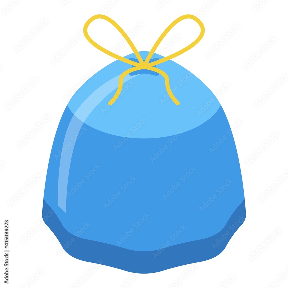 Poster garbage bag icon. isometric of garbage bag vector icon for web design isolated on white background
