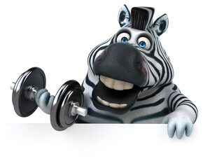 Fun zebra - 3D Illustration © Julien Tromeur
