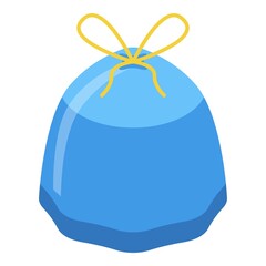 Garbage bag icon. Isometric of garbage bag vector icon for web design isolated on white background