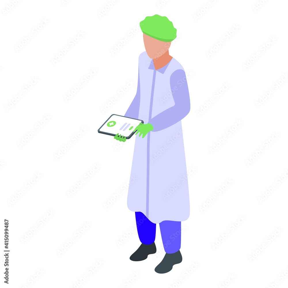 Poster laboratory worker icon. isometric of laboratory worker vector icon for web design isolated on white 