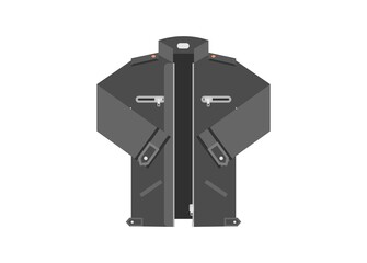 Black jacket. Simple flat illustration.
