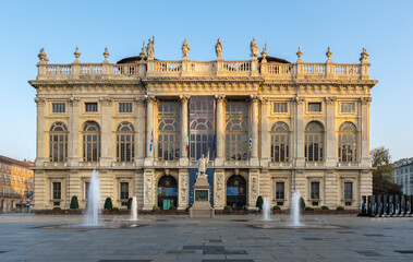 Obraz premium Palazzo Madama in the center of Turin Italy