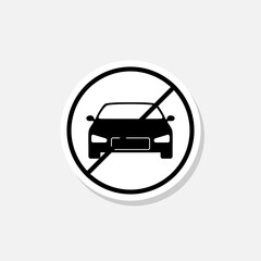 No Car sticker icon