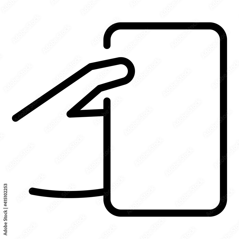 Poster modern smartphone icon. outline modern smartphone vector icon for web design isolated on white backg