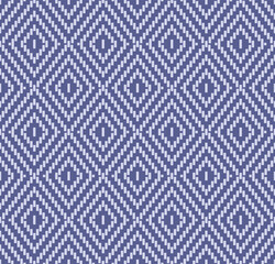 Japanese Geometric Weave Diamond Vector Seamless Pattern