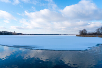 Cospudener Lake near Leipzig in Winter