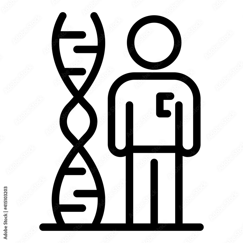 Poster genetic engineer icon. outline genetic engineer vector icon for web design isolated on white backgro