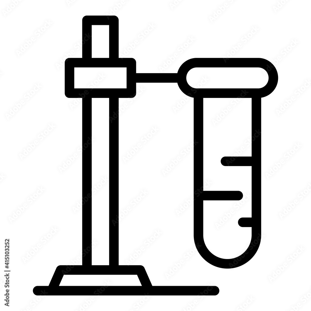 Poster test tube with analysis icon. outline test tube with analysis vector icon for web design isolated on