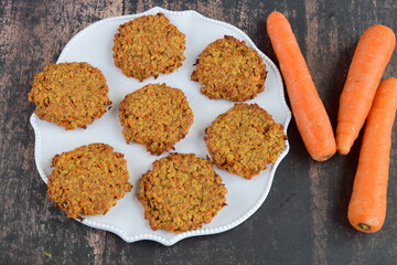 Carrot Oat Cookies. Healthy breakfast cookies