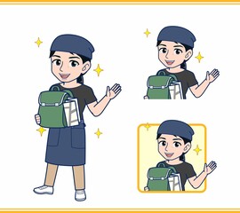 水色の服を着た看護師さん