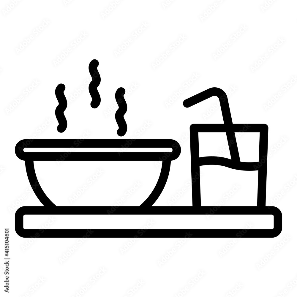 Aufkleber breakfast icon. outline breakfast vector icon for web design isolated on white background
