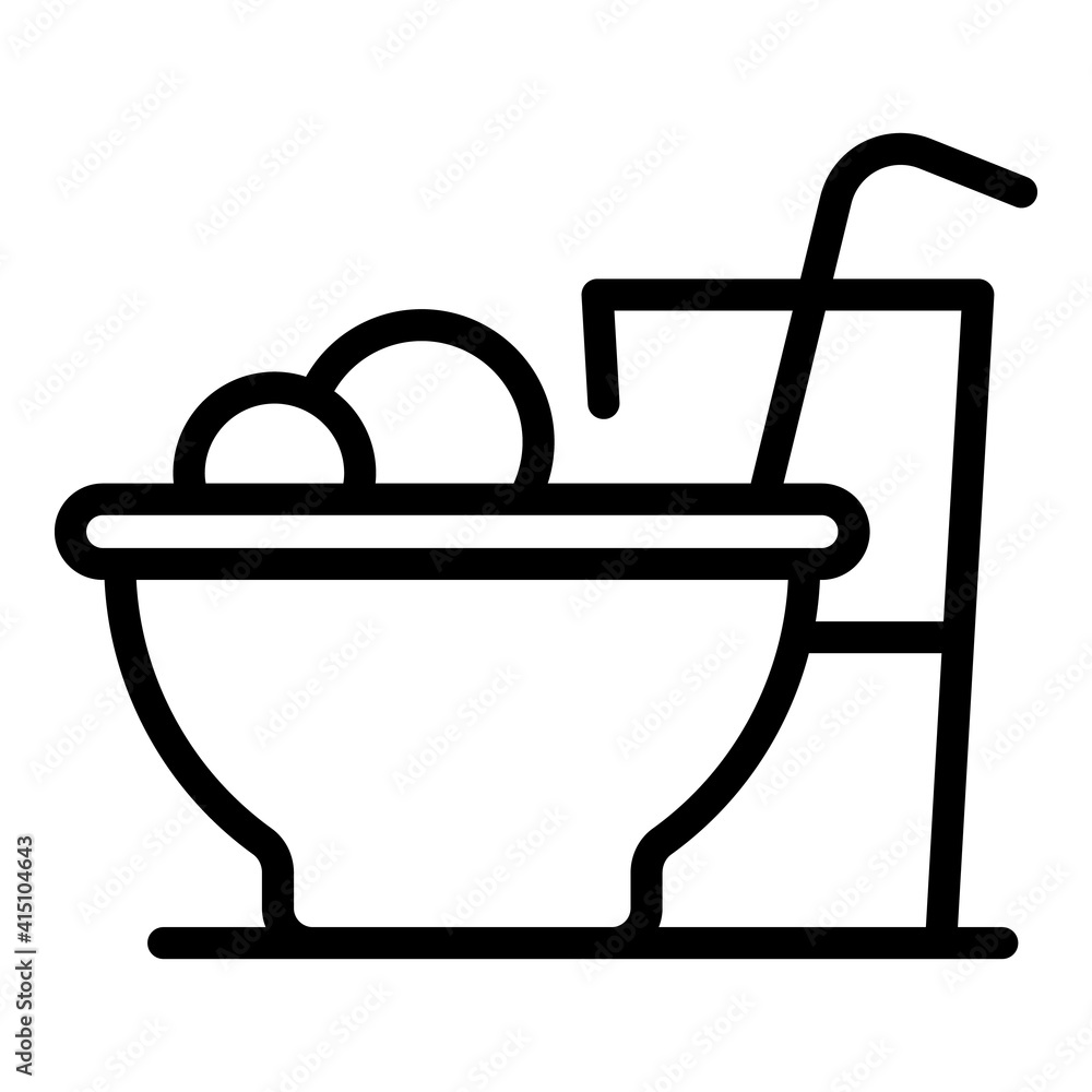 Poster lunch icon. outline lunch vector icon for web design isolated on white background