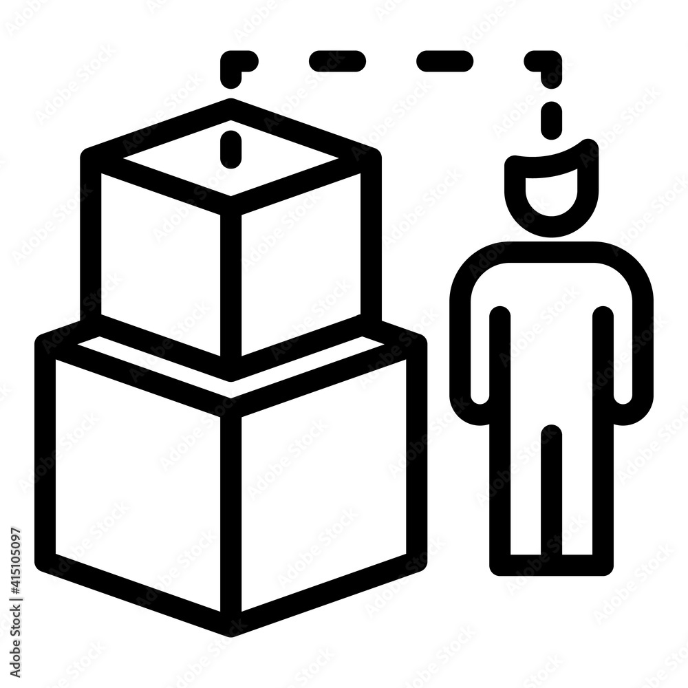 Poster test interaction icon. outline test interaction vector icon for web design isolated on white backgro