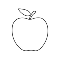 Apple line icon design isolated.