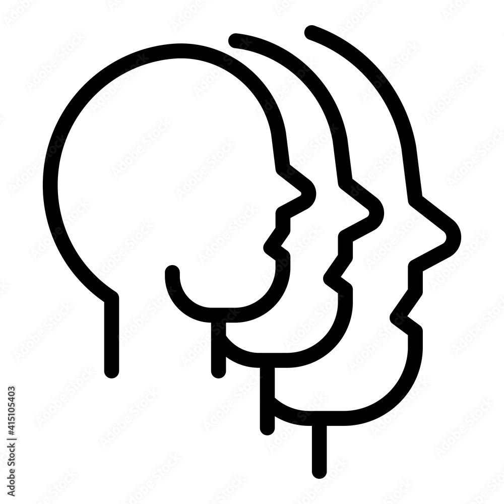 Aufkleber people interaction icon. outline people interaction vector icon for web design isolated on white bac