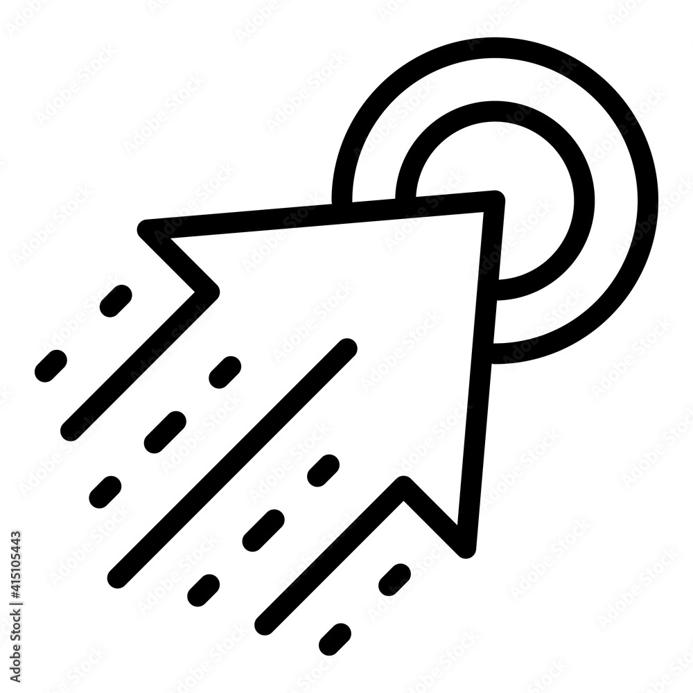 Poster arrow interaction icon. outline arrow interaction vector icon for web design isolated on white backg