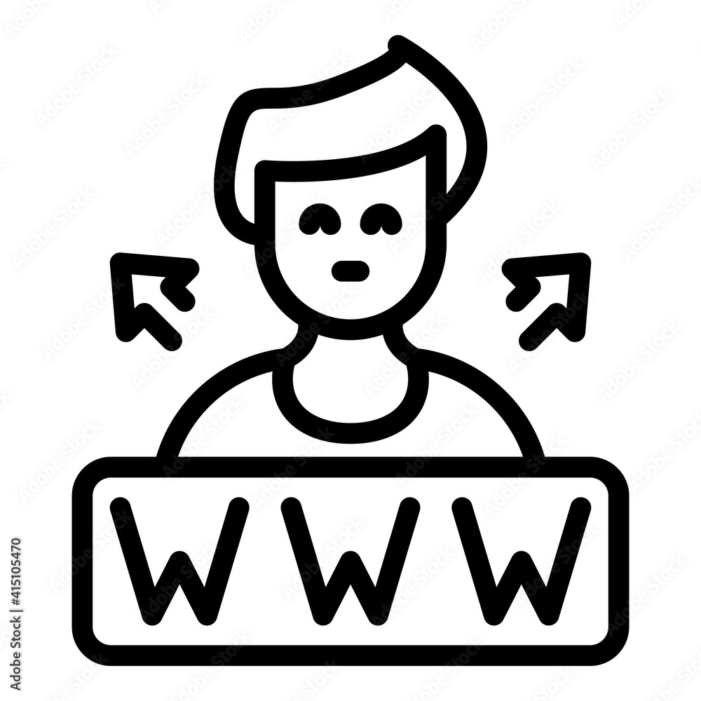 Poster web interaction icon. outline web interaction vector icon for web design isolated on white backgroun