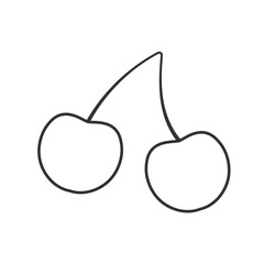Cherry line icon design isolated.