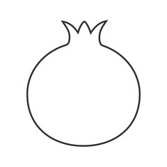 Pomegranate line icon design isolated.