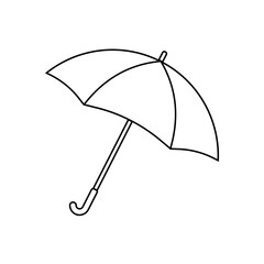 Open umbrella vline icon design.