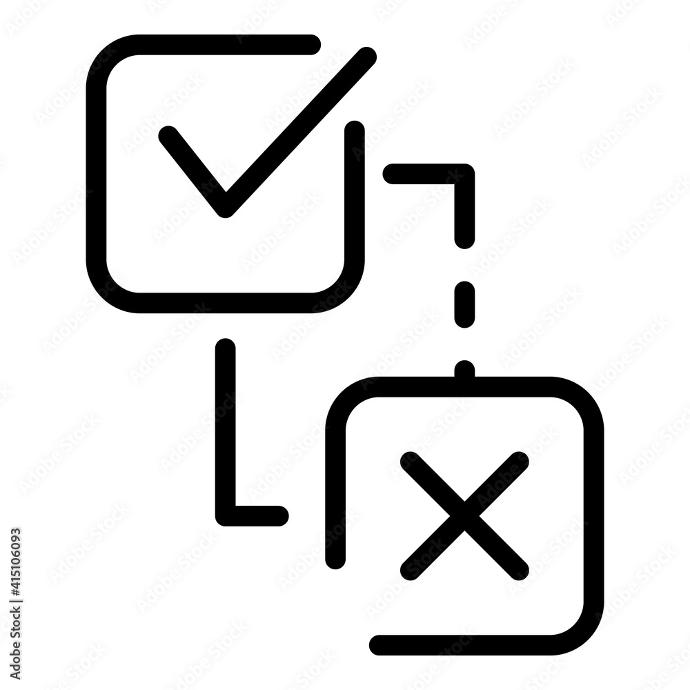 Poster approved interaction icon. outline approved interaction vector icon for web design isolated on white
