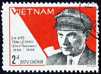 Postage stamp Vietnam 1986 Ernst Thalmann, German communist poli