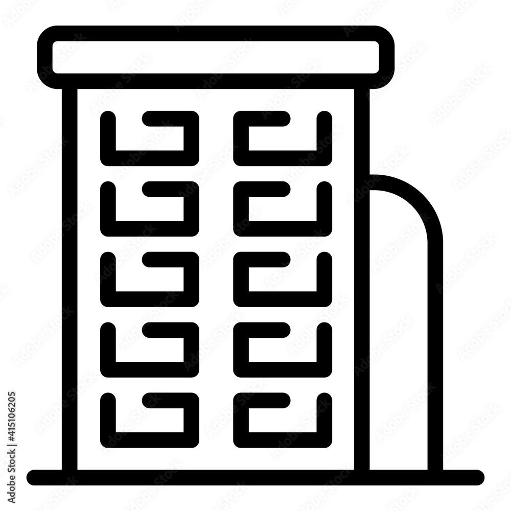 Poster university building icon. outline university building vector icon for web design isolated on white b