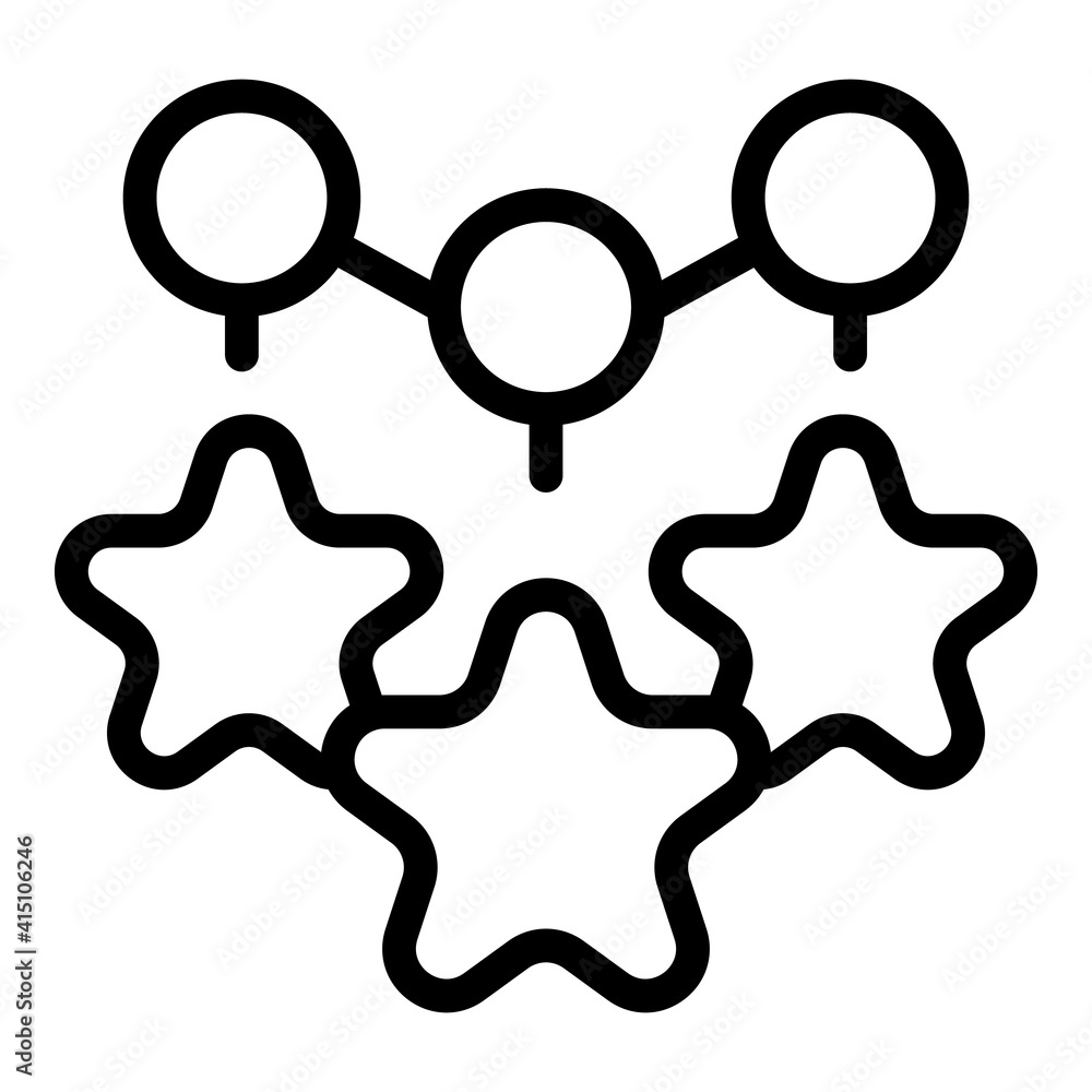 Poster star experience icon. outline star experience vector icon for web design isolated on white backgroun