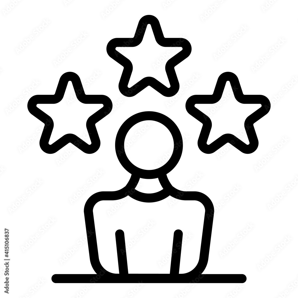 Poster personal rating experience icon. outline personal rating experience vector icon for web design isola