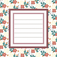 Girly floral letter frame