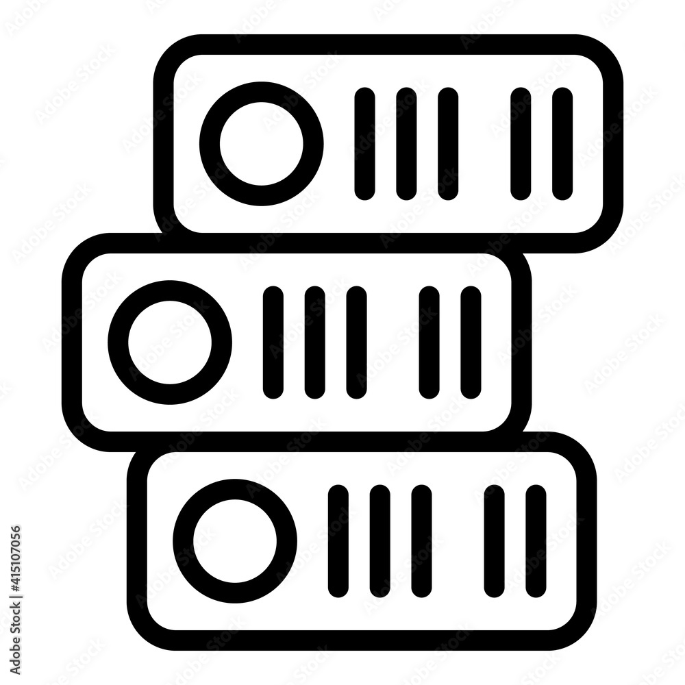 Poster office stack folders icon. outline office stack folders vector icon for web design isolated on white