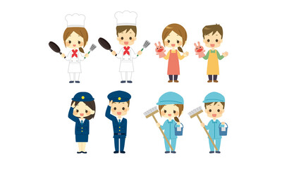 色々な職業の人たち