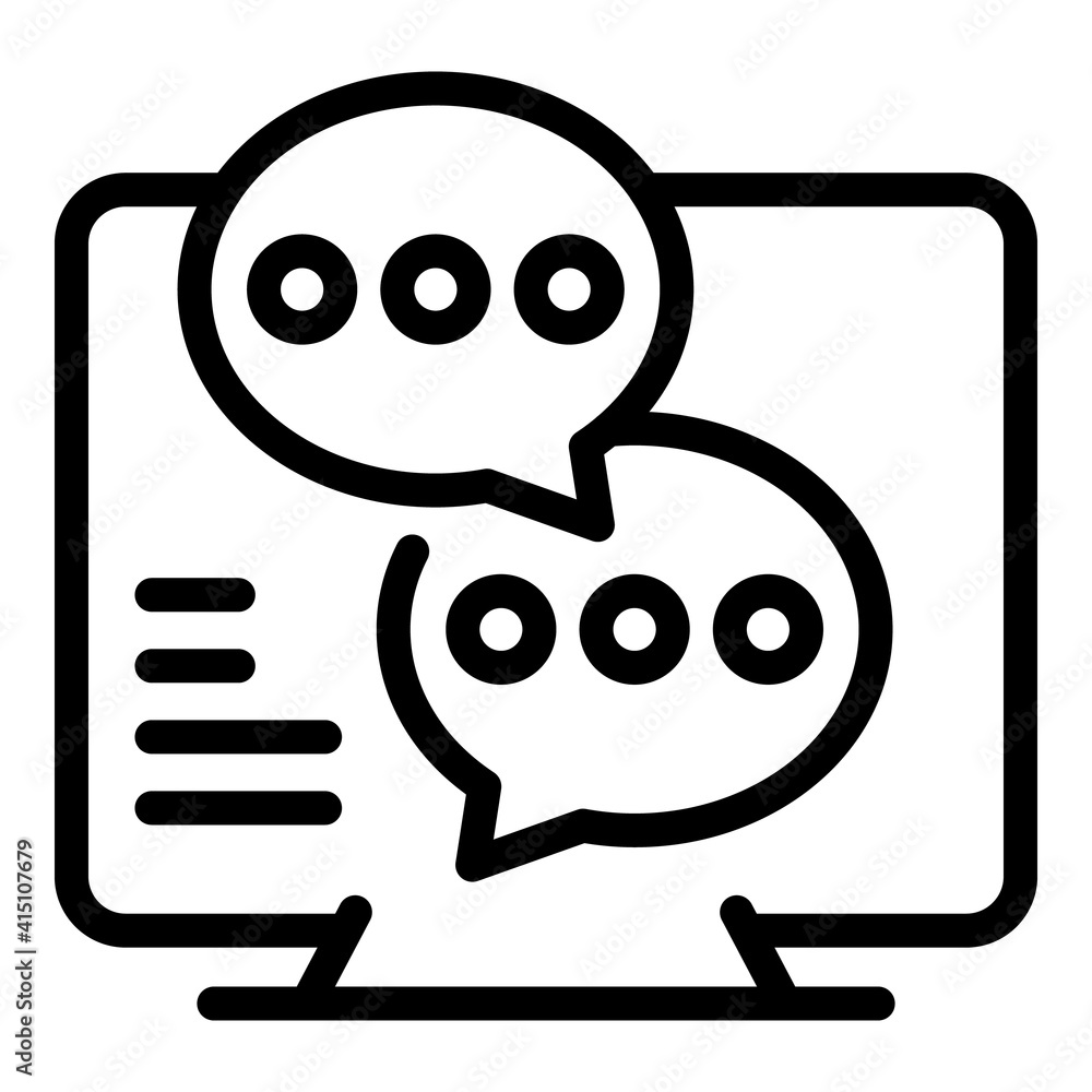 Aufkleber interactive tv icon. outline interactive tv vector icon for web design isolated on white background