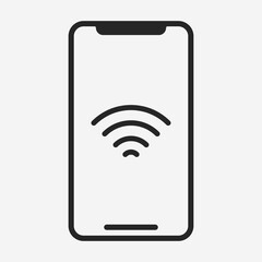 Smartphone icon isolated on background. Wireless symbol modern, simple, vector, icon for website design, mobile app, ui. Vector Illustration