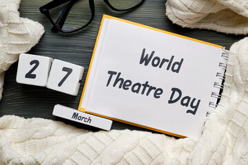 World Theatre Day of Spring month calendar march