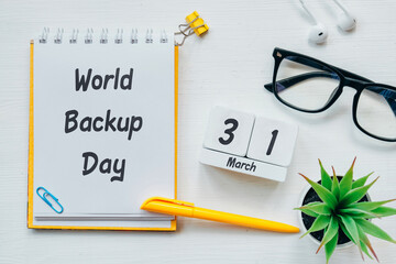 World Backup Day of Spring month calendar march