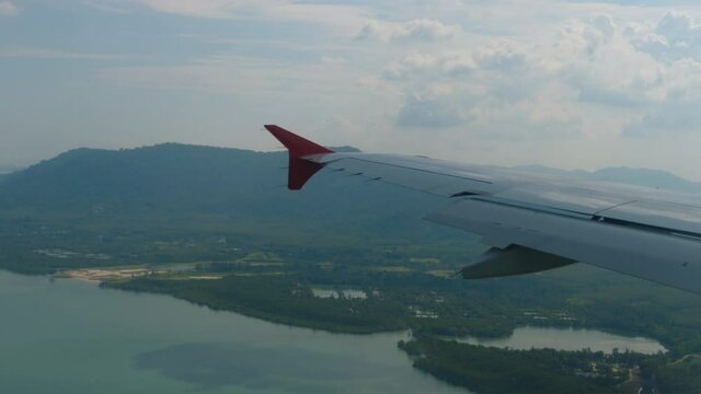 Aerial view from descending airplane