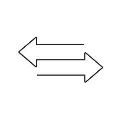 Two opposite arrows icon. Transfer sign