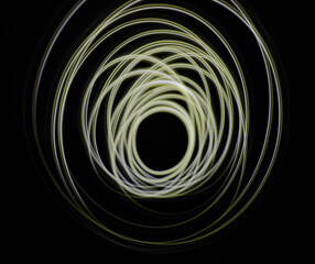 Yellow glow illumination swirl circle