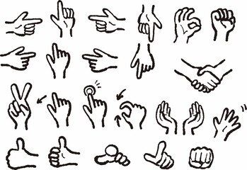 手のポーズセット