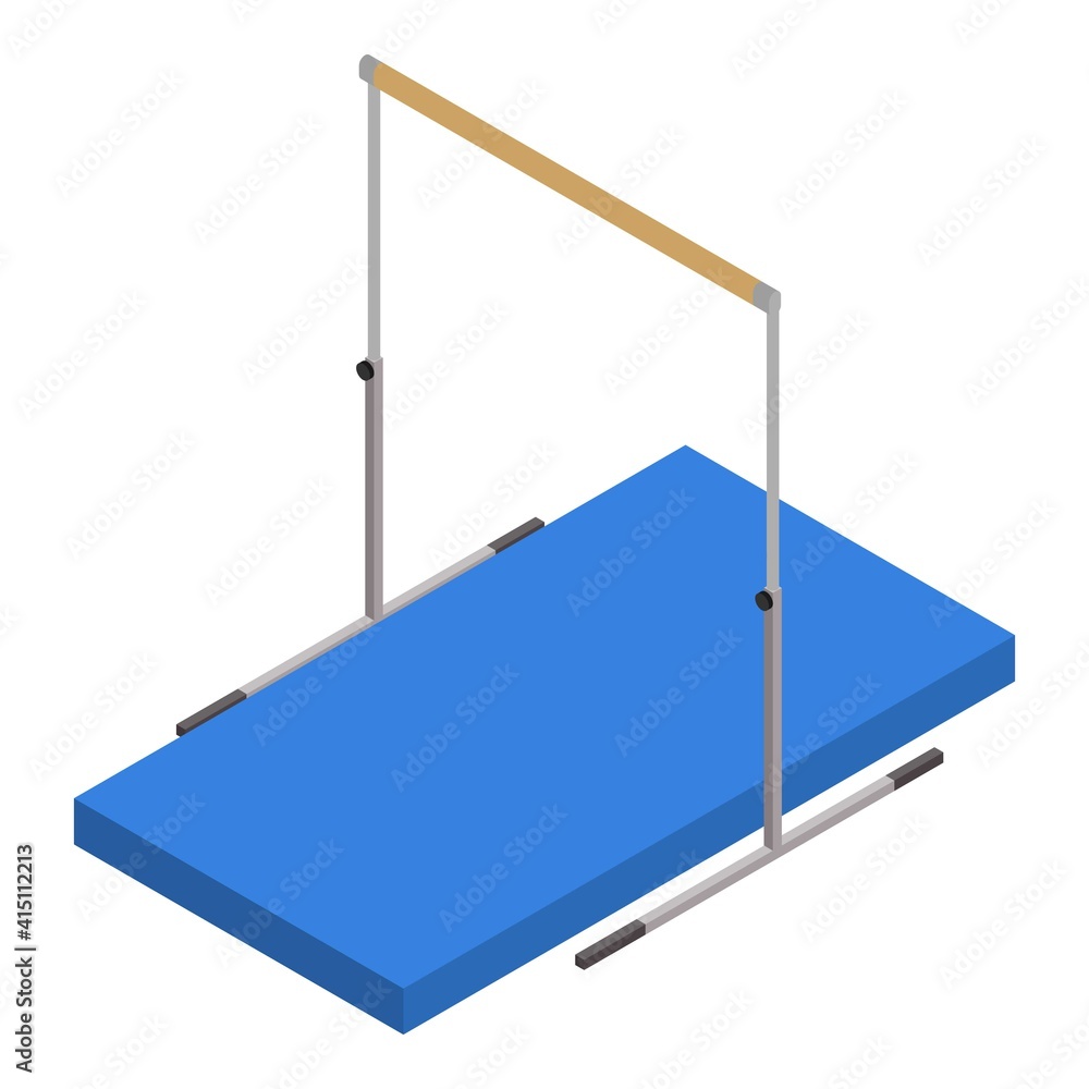 Poster gymnastics bar icon. isometric of gymnastics bar vector icon for web design isolated on white backgr