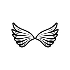 Obraz premium Wings icon design template vector isolated illustration