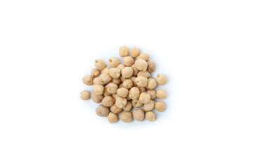 Fresh raw chickpea isolated on white background