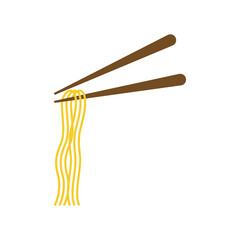 Chopstick noodle icon design template vector isolated illustration