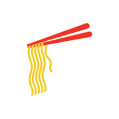 Chopstick noodle icon design template vector isolated illustration