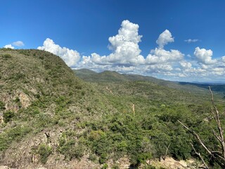 landscape with blue sky