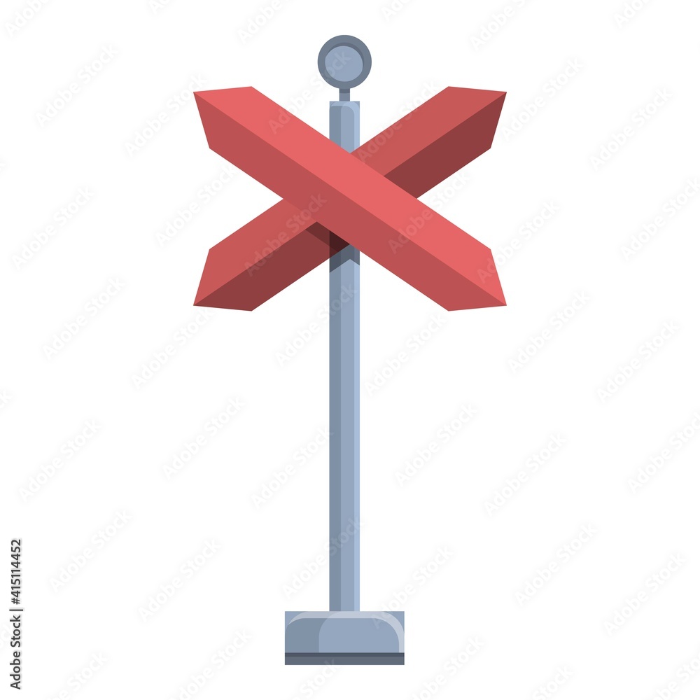 Poster stop sign in subway icon. cartoon of stop sign in subway vector icon for web design isolated on whit