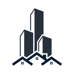 Real estate building icon design template vector isolated